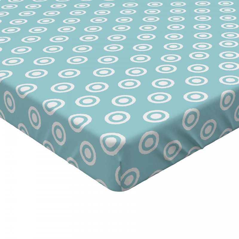 Microfiber Geometric Fitted Sheet, Twin Fitted Sheet