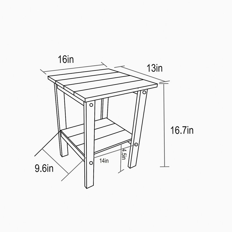 Folding Adirondack Chair with Side Table, 3-Piece Adirondack Chair Set with Wood Texture, Gray(includes 2 Chairs and 1 Table)