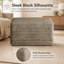 Tabouret bas rembourré en velours côtelé Camel-134392183