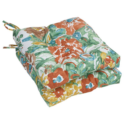16-Inch Square Outdoor Tufted Chair Cushions (Set Of 2)