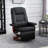 Comfortable Swivel Recliner With Padded Armrest And Extendable Footrest-1558590898