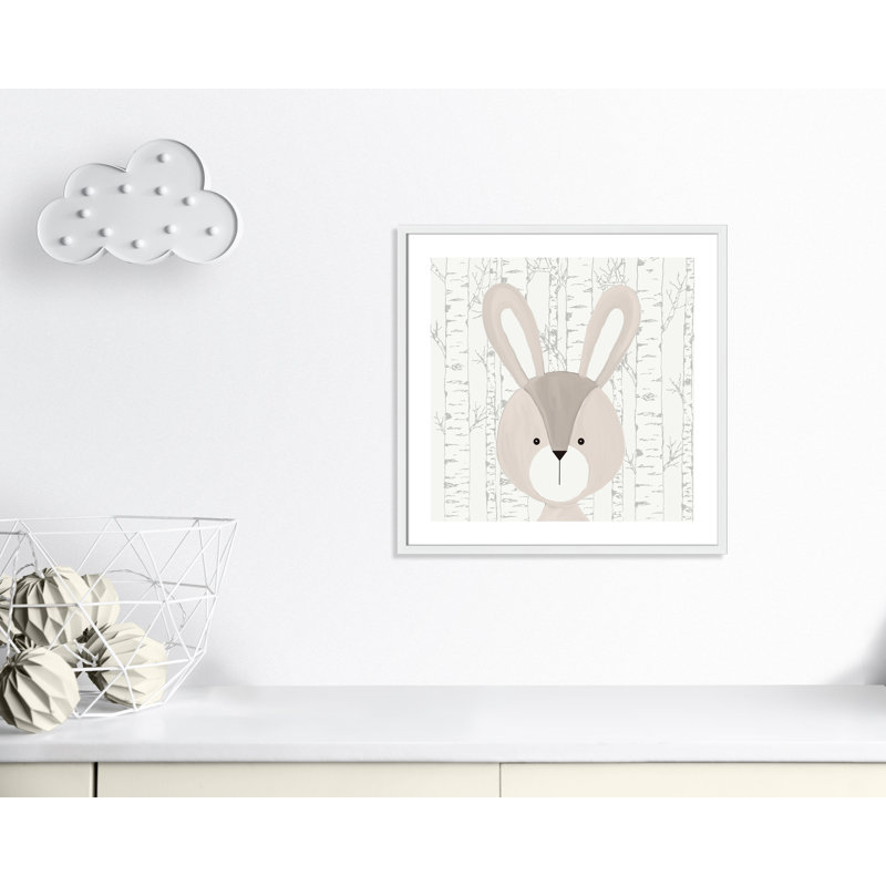 Woodland Friends 3, art encadré, H 26,5 po x l 26,5 po x P 1,18 po, Encadré de boîte blanc