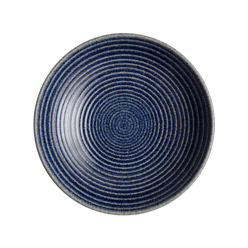 Denby Studio Blue Cobalt Medium Ridged Bowl, Cobalt Blue