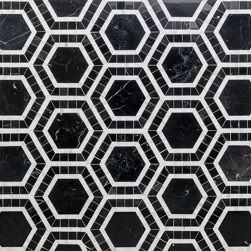 Nova Hole Marble Tiles, Black Hole