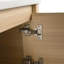 Meuble-lavabo mural 40 po avec lavabo en céramique blanche et tablettes de rangement-242218644