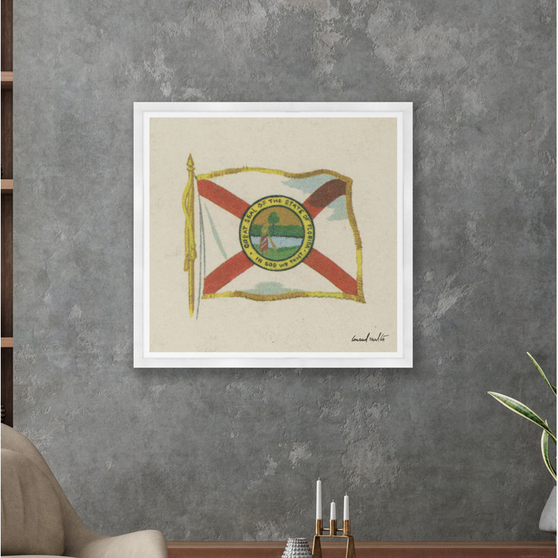 Florida Print, White Framed