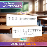 Scribbledo Dry Erase Number Line Board 4”x12” Inch Lapboard Double Sided White Board Featuring 0-10 Number Line On One Side 0-20 On The Other For Students Desk Whiteboard Math Manipulatives
