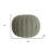 20" Green Cotton Cable Knit Round Pouf Ottoman