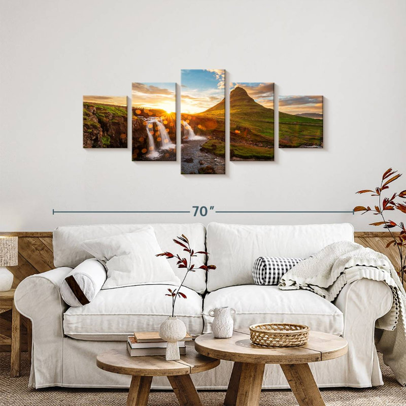 Kirkjufellsfoss Waterfalls, 24" H x 55" W