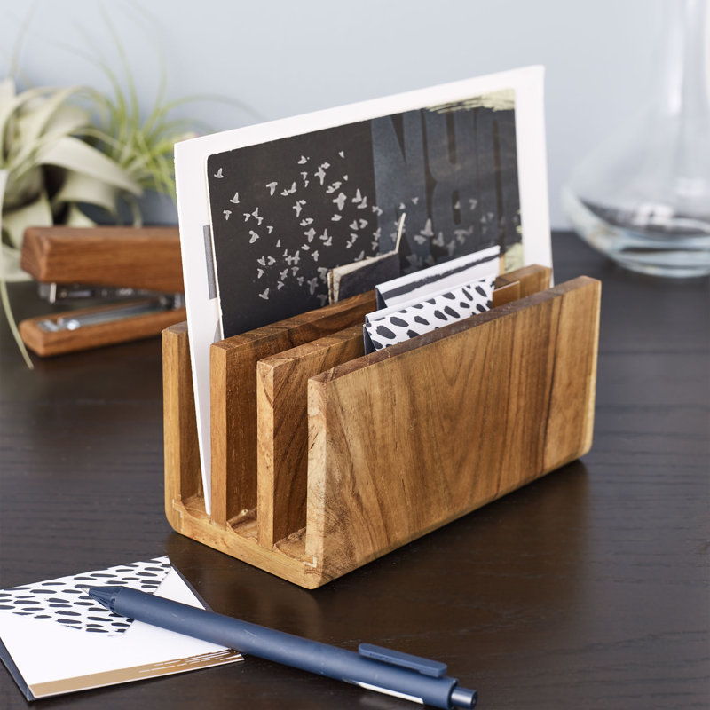 Loredana Wood Memo Pad Holder