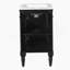 Meuble-lavabo moderne de 18 po avec lavabo, meuble de rangement avec porte, autoportant pour petit espace, lavabo simple, tablette réglable, noir