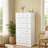  Large 7-Drawer Storage Cabinet With Sturdy Construction Wood Storage Organizer For Closet-2108874942