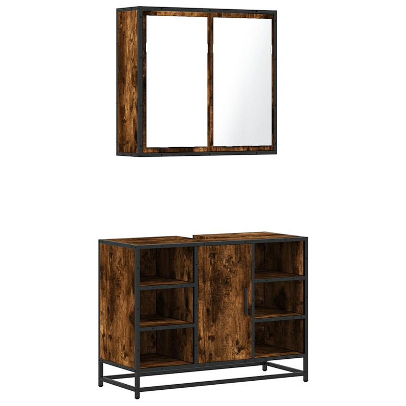 Amardo Bathroom Furniture Suite, Dark Wood