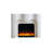 Beige Solid Wood Electric Fireplace