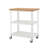 32 In. Bamboo And Metal Kitchen Cart W/ Wheels-1990703178