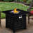 50,000 Auto - Ignition Propane Gas Fire Pit Table, 32 Inch Square, , Textured Frame Design, Ideal For Outdoor Retreats Square Table With Gas, Waterproof Cover, Stainless Steel Basin, Great Backyard
