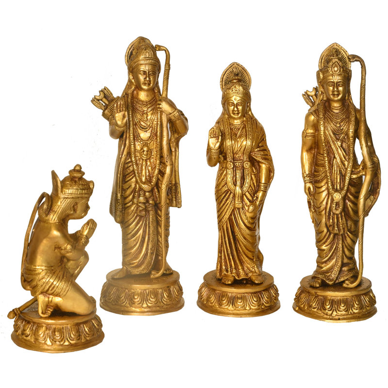 Ensemble de 4 statues Shri Rama Durbar