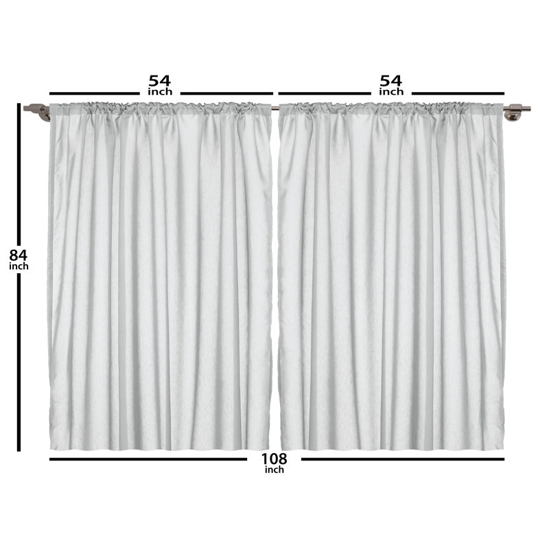 Geriah Semi Sheer Curtain Pair, 108" W x 84" L