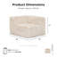 Canapé modulaire compressé en fausse fourrure 5 pièces Dozie-1813403144