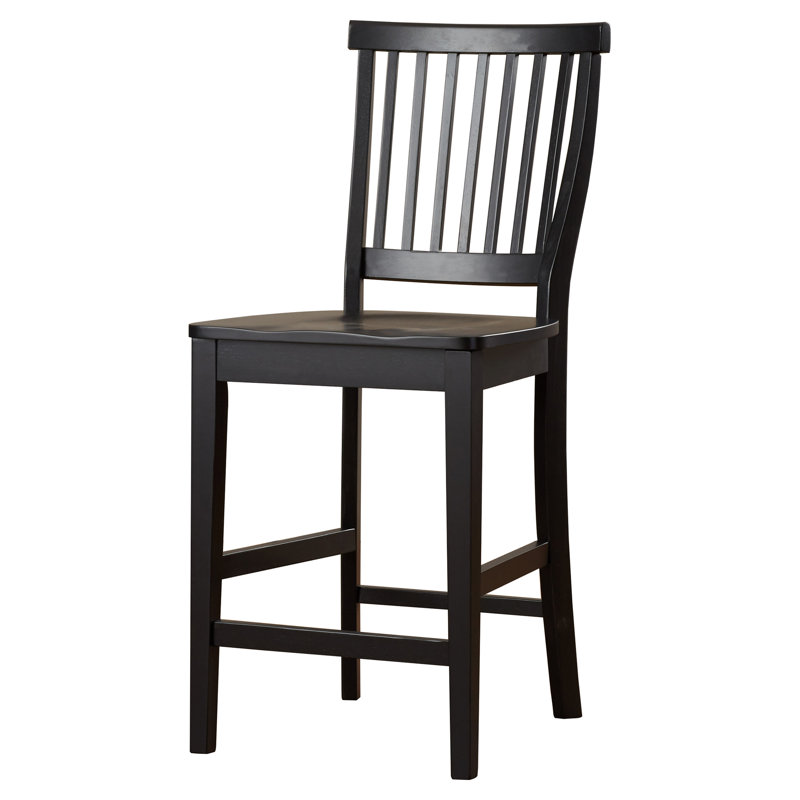 Almendra Solid Wood Counter Stool, Ebony