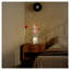 Lampe de table décorative, DEL, roses rouges, vase carré en cristal, chrome 21 po