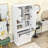 Freestanding Storage Cabinet with Flip-Out Basket and Storage Shelves-2049900635