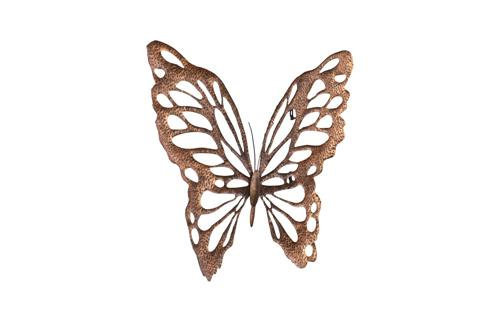 Butterfly Wall Art, Copper/Black, Metal, 30" H x 39" W x 1" D
