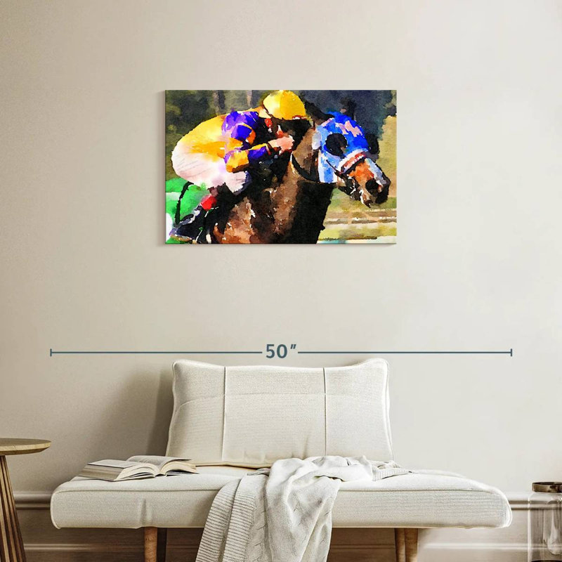 Course de chevaux, H 20 po x l 30 po