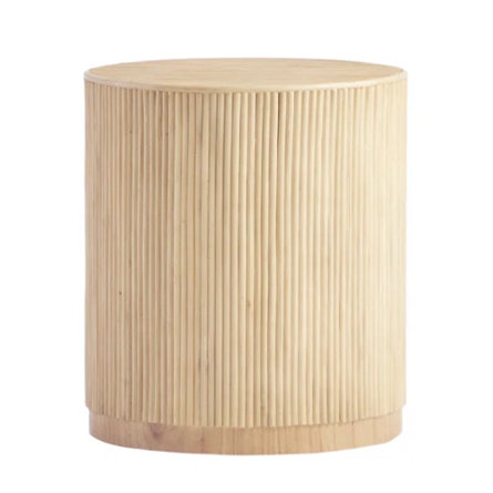 Light wood accent table.