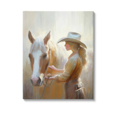 «Sunlit Cowgirl And Horse» par Ramona Murdock sur toile