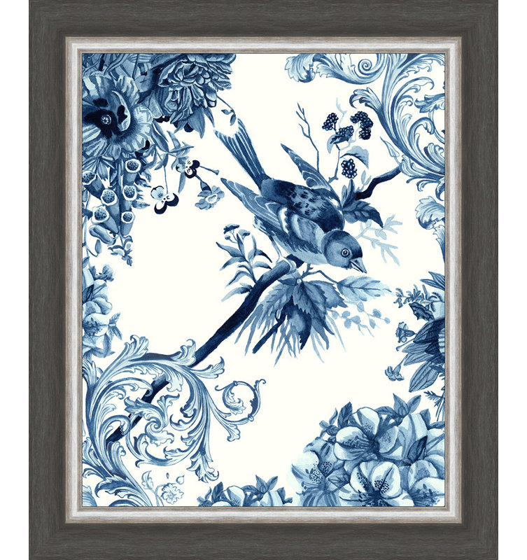 «Bird and Branch II», reproduction d'impression encadrée