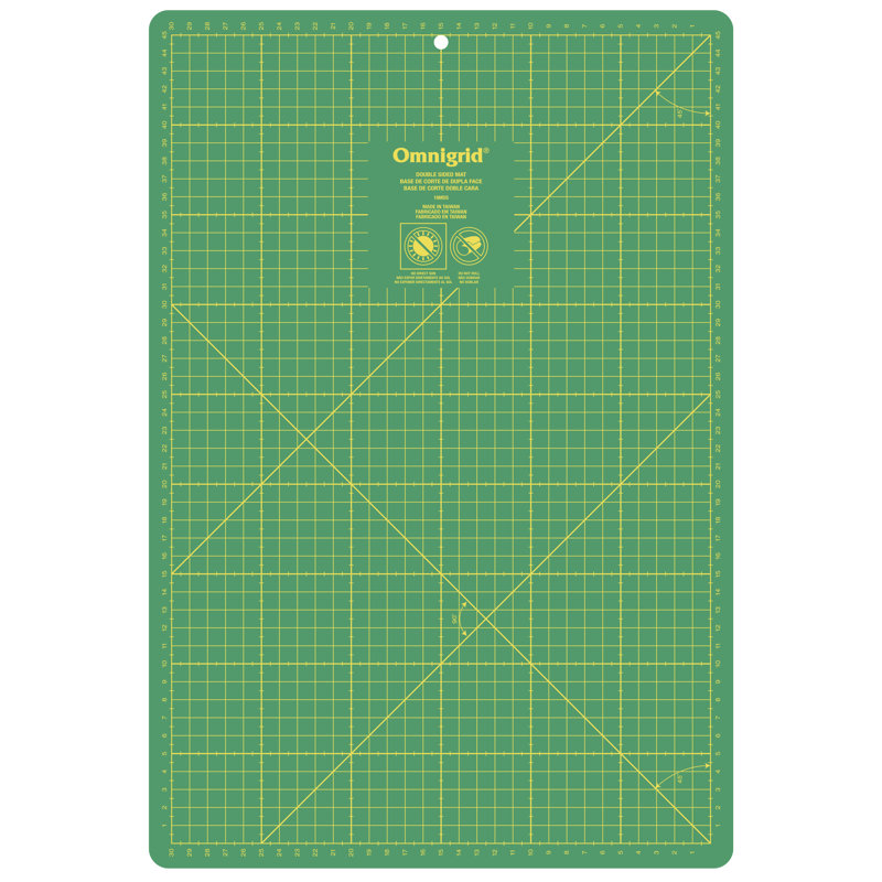 Omnigrid Self-Healing Double Sided Cutting Mat, 1" H x 12" W x 18" D