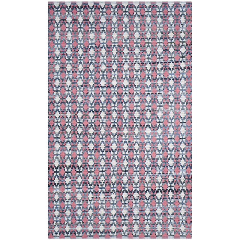 Montauk Hand Woven Cotton Geometric Rug, Rectangle 5' x 8'