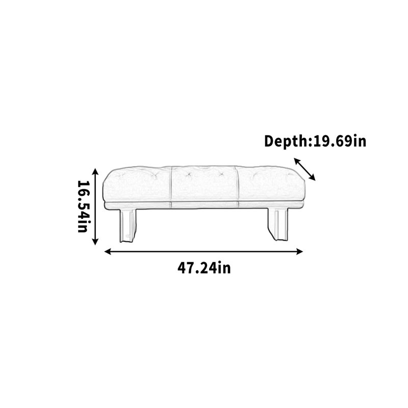 Garretson, 16.54" H x 47.24" W x 19.69" D