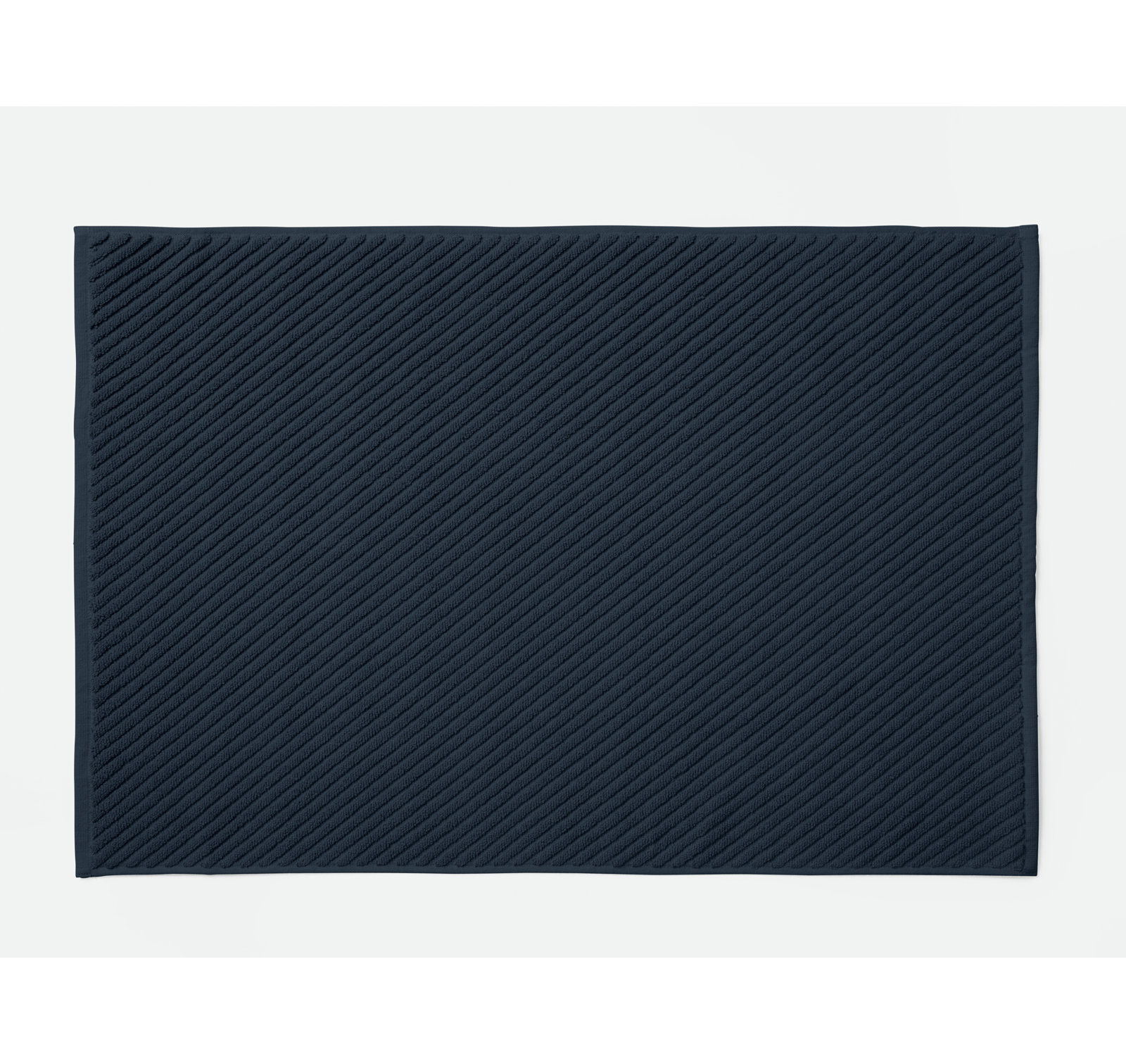 Air Weight Organic Cotton Bath Mat, Midnight Indigo