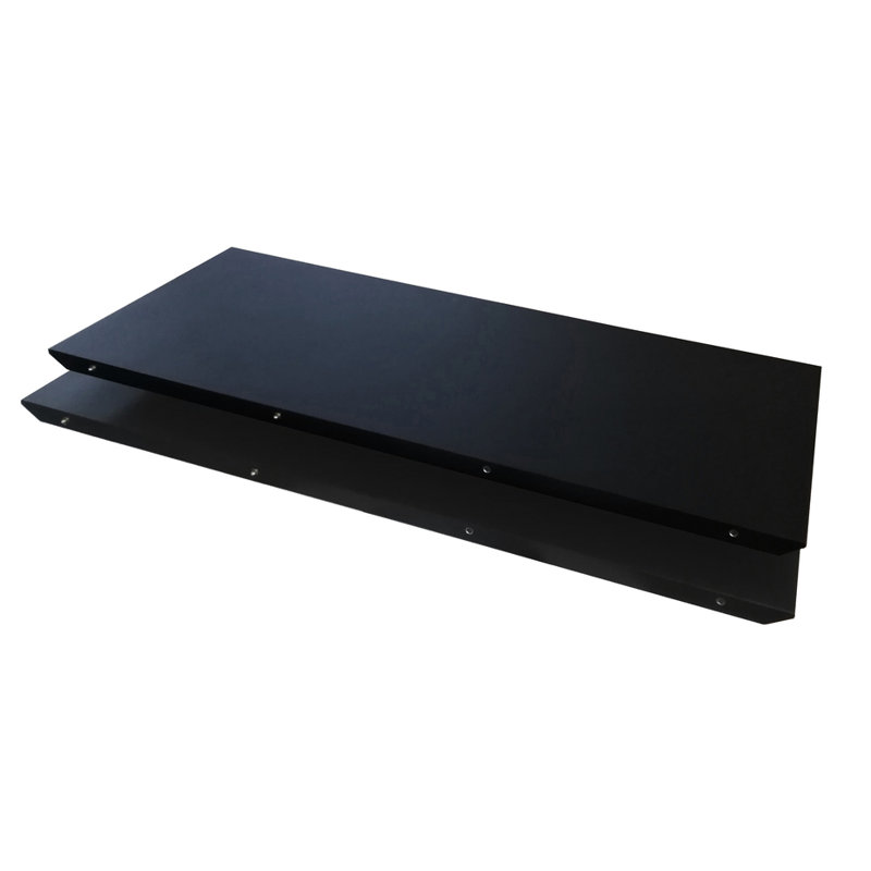 Meza Boat Extendable Dining Table with Ash Legs, 90 cm W x 165 cm L, Black