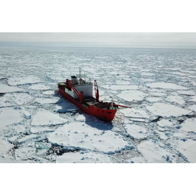 Ice-Enpalled Naldo, Ice Breaking Ship. 1 Piece Wrapped Canvas Wall Art