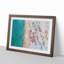 Miami Florida Beach in Abstract - Picture Frame Graphic Art Print-55740056-55740057