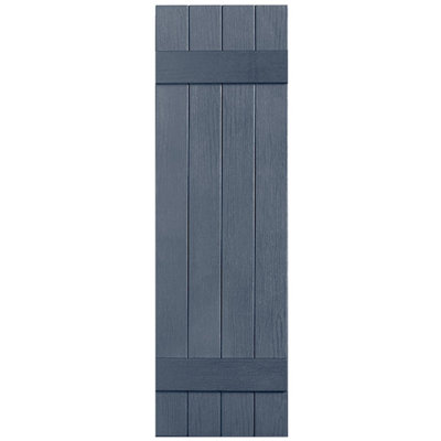 Two Batten, Four Board Closed Vinyl Shutters Pair