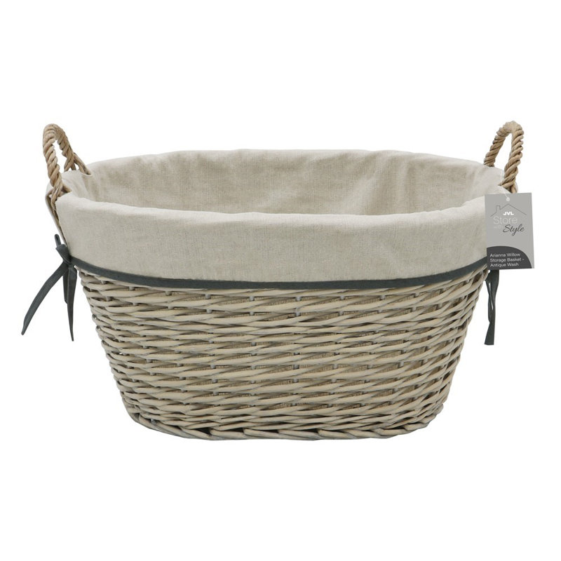 JVL Split Willow Decorative Basket