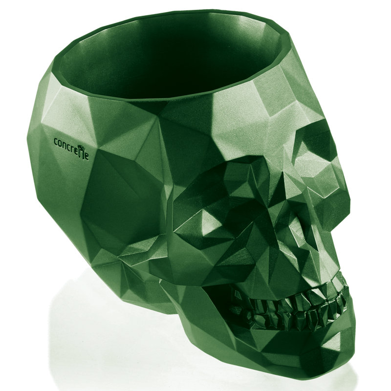Handmade Pot Planter, Green Metallic