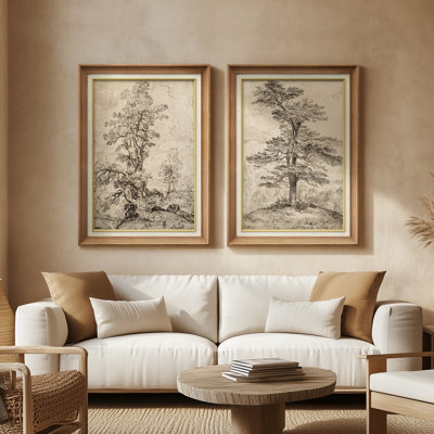 Ensemble de 2 œuvres d'art abstraites encadrées de qualité supérieure sur toile de qualité supérieure avec cadre de 26 po x 36 po
