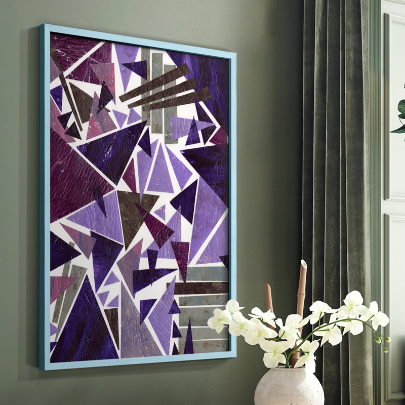 «Purple Dream II», reproduction encadrée - bois massif, H 10 po x l 8 po, Bleu