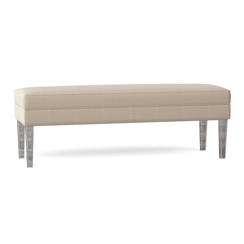 Livery Upholstered Bench, Filigree Ivory