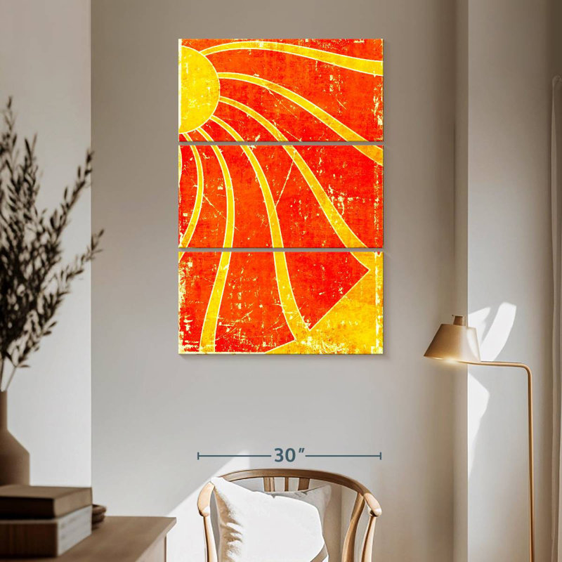 Kerner Grunge Sun Rays, 65" H x 42" W
