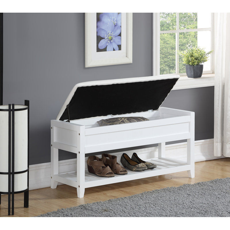 Bench with Shoe Storage White