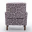 Fauteuil à motifs en mélange de polyester avec structure en bois de bouleau massif