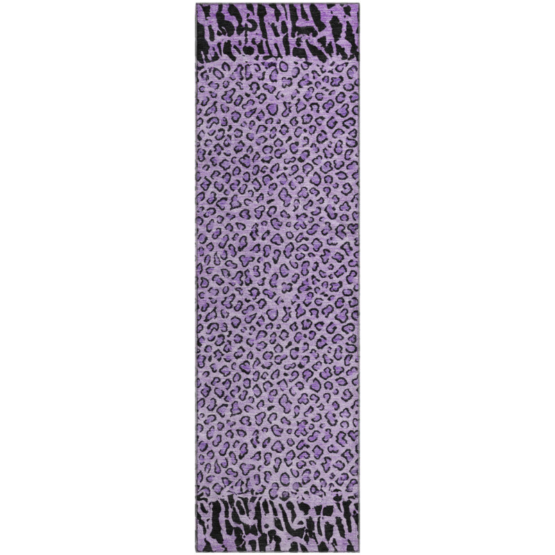 Premium Machine Washable Alvey AMF1230 Animal Skin Rug, Runner 2'3" x 7'6"