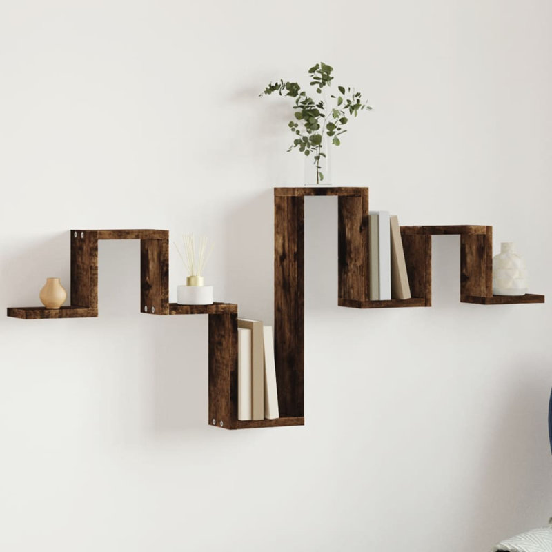 Oladapo Floating Shelf, Smoked Oak