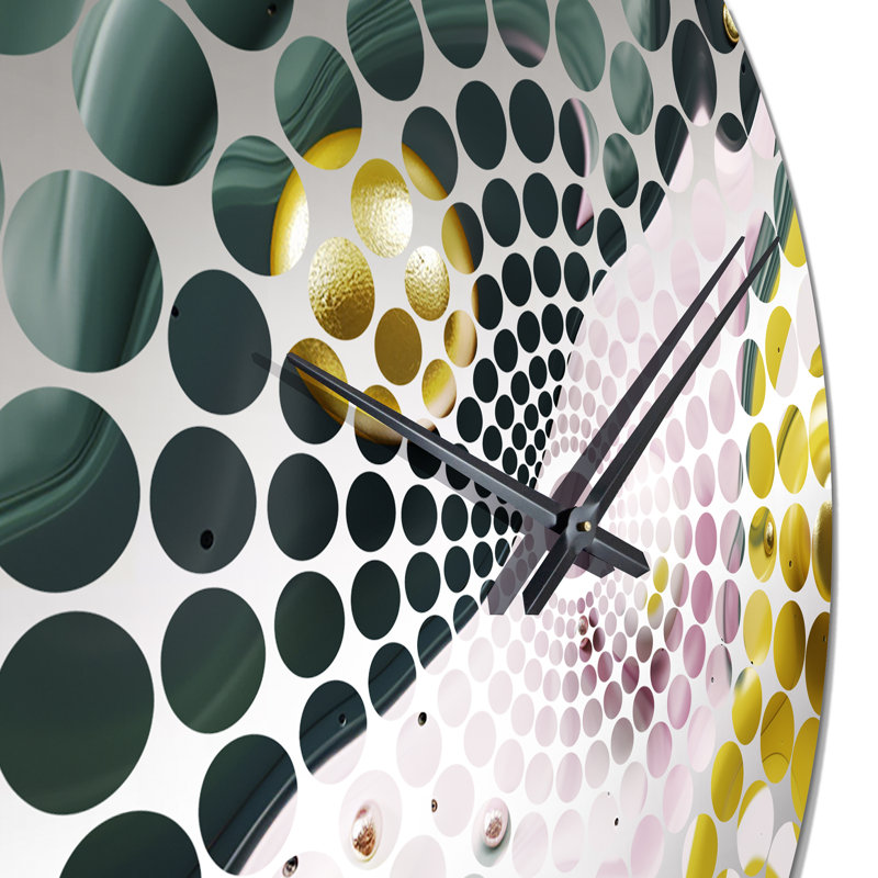 Tieka - Horloge murale abstraite en marbre, Médium